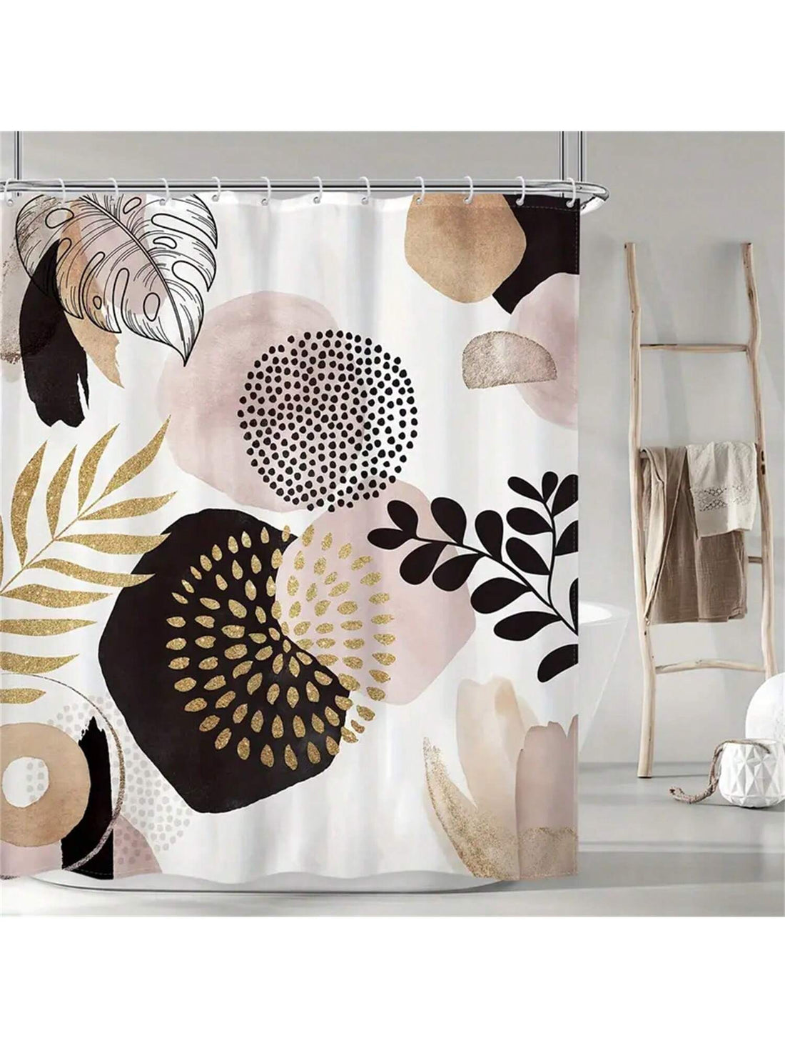 Bring a splash of tropical charm to your bathroom with this chic bohemian sage green shower curtain. Featuring a lively tropical leaf design on waterproof fabric, it keeps your space fresh and dry while adding a playful, nature-inspired vibe. Perfect for turning your daily routine into a mini getaway!