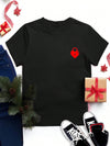 Romantic Heart Design Couple T-Shirt - Perfect for Valentine’s Day Celebrations!