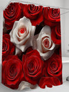 Elegant Floral Rose Digital Print Waterproof Shower Curtain with Hooks - Ideal Bathroom Accessory