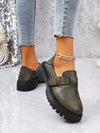 Chic Comfort: Women's Slip-On Oxfords with Wedge Heels and Waterproof Design