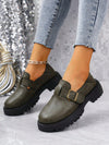 Chic Comfort: Women's Slip-On Oxfords with Wedge Heels and Waterproof Design