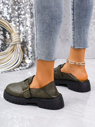 Chic Comfort: Women's Slip-On Oxfords with Wedge Heels and Waterproof Design