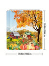 Autumn Harvest Shower Curtain: Rustic Pumpkin & Sunflower Farmhouse Decor