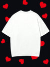 Casual Romance: Valentine's Day Couple's Round Neck T-Shirt for Men