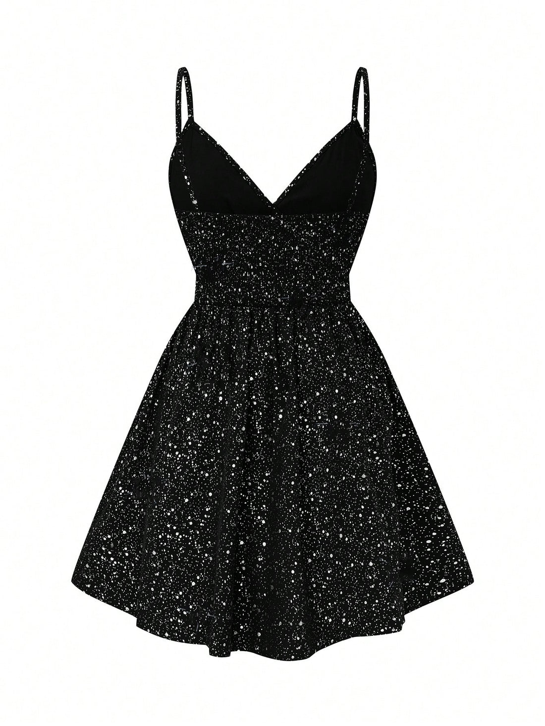 Shine bright and dance the night away in this Plus Size Sparkly Cami Dress! Designed to celebrate every curve, its shimmering fabric and flattering cut make it the perfect pick for parties and special nights out. Feel confident, comfortable, and absolutely dazzling as you own the spotlight with this playful, stylish dress made just for curvy queens.