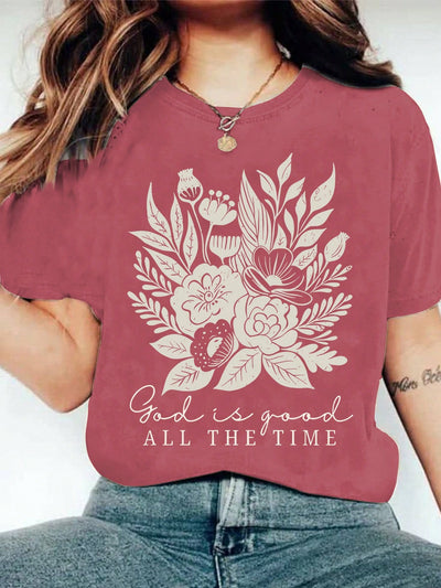 Trendy Women's Flower Graphic Tees: Comfortable Style for Every Occasion