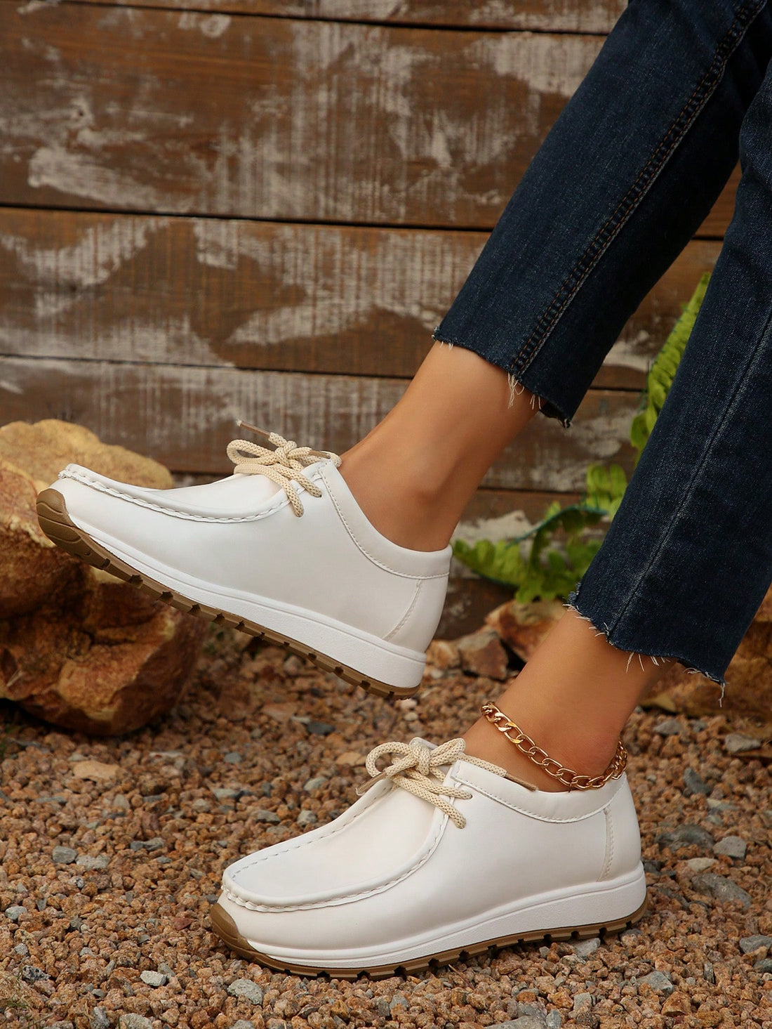 Step into effortless style with our Chic Comfort Plus Size Vintage Lace-Up Oxford Platform Sneakers. These versatile sneakers combine vintage charm with modern comfort, featuring a lace-up design and a platform sole. Perfect for any occasion, these shoes will elevate your look while keeping you comfortable all day long.