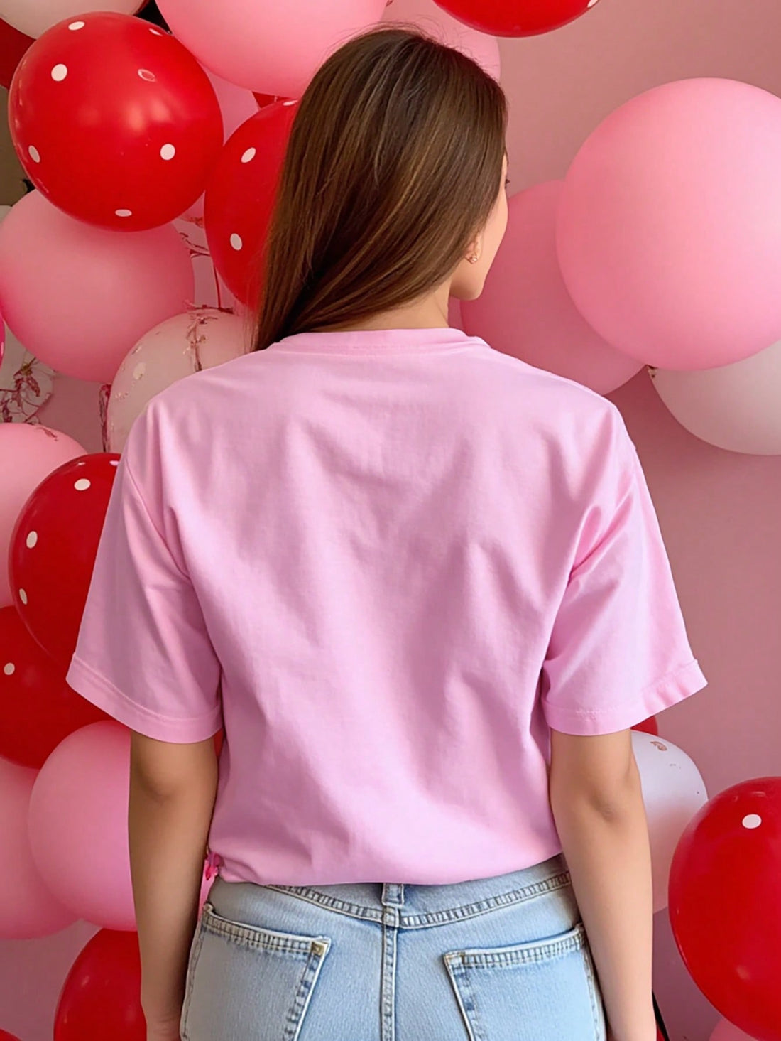 Get ready for effortless spring style with this charming Valentine's Day pink boat neck t-shirt! With its playful boat neck design and soft, comfortable material, this shirt is perfect for any casual outing or cozy night in. Show off your fun and flirty side with this must-have addition to your wardrobe.