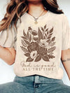 Trendy Women's Flower Graphic Tees: Comfortable Style for Every Occasion