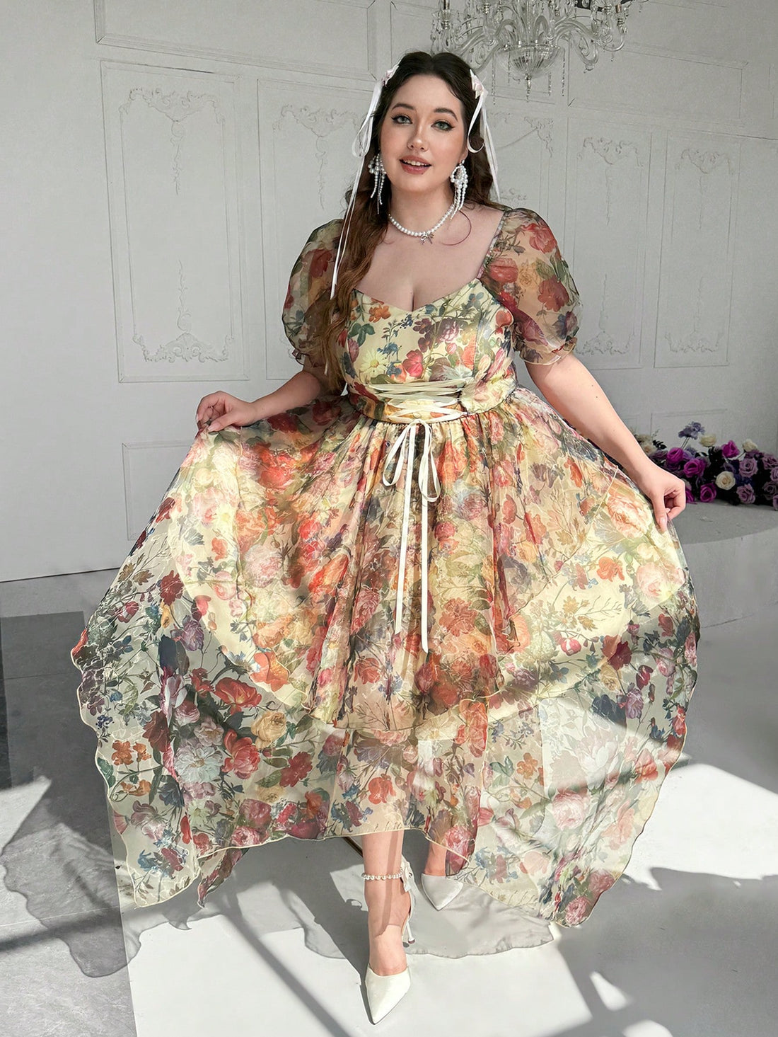 Be effortlessly chic this summer with our Elegant Plus-Size Boho Chiffon Dress. The asymmetrical hem and delicate pearl details add a touch of elegance to this bohemian-inspired piece. Perfect for any occasion, this dress will have you looking and feeling stunning.