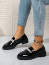 Chic Pearl-Embellished Chunky Platform Loafers – Trendy British Style for Fall/Winter 2024