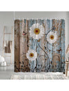 Rustic Daisy Floral Shower Curtain - Vintage Country Charm for Your Bathroom