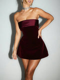 Shop an elegant solid color tube top dress for women. A minimalist summer style for parties, casual outings, brunch dates, and vacations.