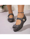 Women's Elegant Bow-Decor Thick Platform Wedge Heel Slip-On Loafers