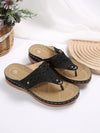 Summer Comfort: Women’s Lightweight Thick Sole Peep-Toe Thong Sandals