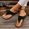 Summer Comfort: Women’s Lightweight Thick Sole Peep-Toe Thong Sandals