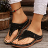 Summer Comfort: Women’s Lightweight Thick Sole Peep-Toe Thong Sandals