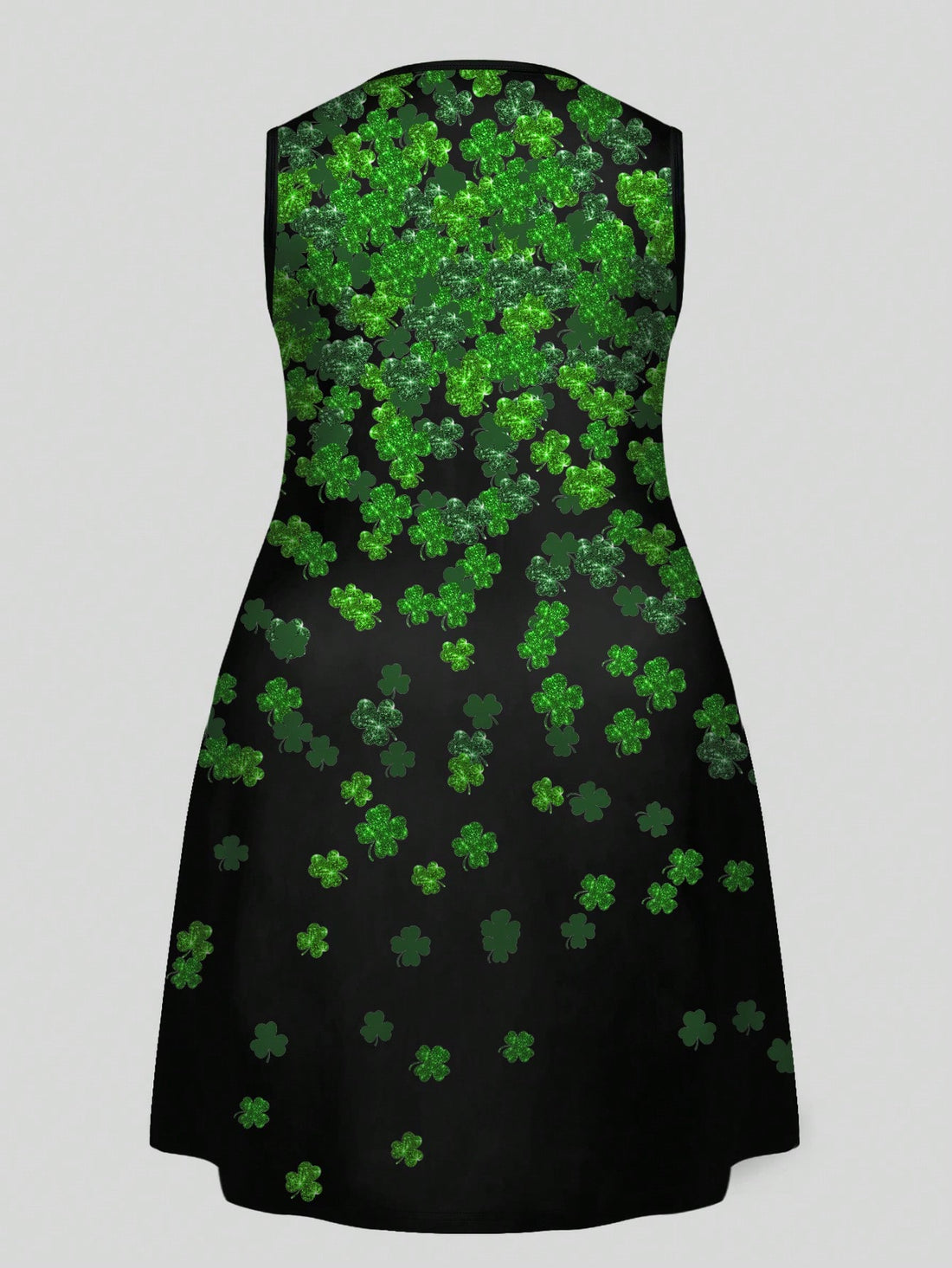 Celebrate St. Patrick's Day in style with our Festive Plus Size Shamrock Print V-Neck Dress! Adorned with fun and lucky shamrocks, this dress is sure to make you stand out at any event. With a flattering v-neck design, it's perfect for all body types. Get ready to shamROCK your way through the holiday!