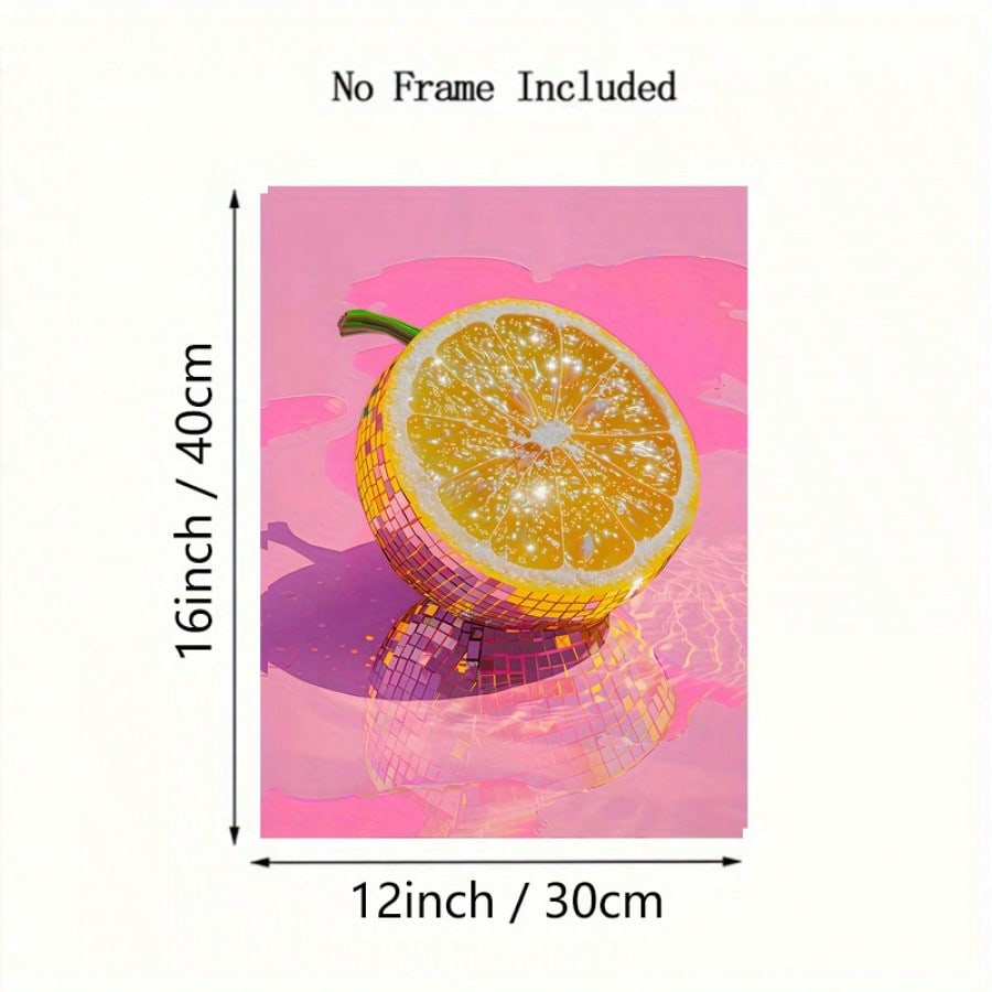 Add a touch of cheeky charm to your kitchen with our Chic Disco Lemon Wall Art. This modern pink print is sure to brighten up any space, bringing a playful energy to your decor. Perfect for those looking for a unique and fun twist on traditional kitchen decor. (Great for lemonade stands too!)