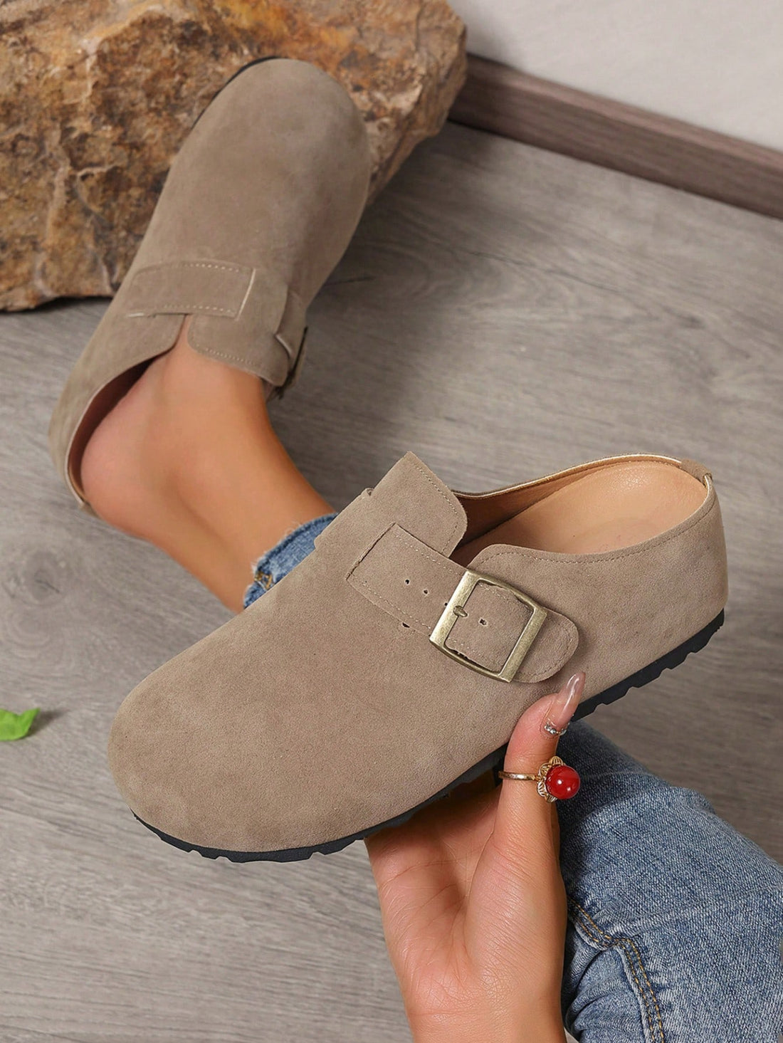 Step into effortless style with Spring Chic's Thick Sole Slip-On Mules. These trendy mules feature a thick sole to give you both comfort and style in one easy step (literally)! Perfect for any spring look, they'll be your go-to for a chic and easy look.
