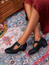 Chic Glitter Lace Embroidered Mid-Heel Loafers - Perfect for Spring/Summer