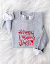 Charming Love: Cozy Valentine's Sweatshirt with Slogan "Happy Valentines Day"