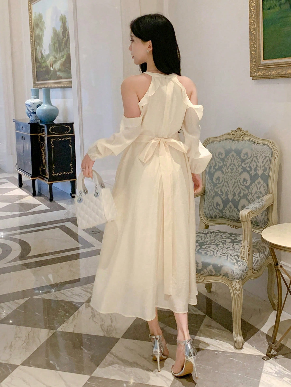 Step into fall with flair in this Elegant Mid-Length Beaded Ruffle Dress. Playful ruffles and shimmering beads add just the right touch of whimsy for casual prom nights or cozy autumn gatherings. Flattering and fun, this dress moves with you, making every twirl a showstopper.