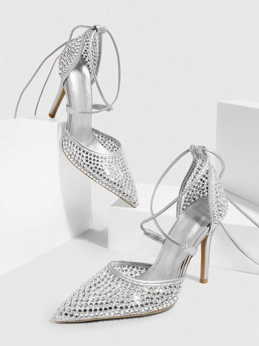 Step into the spotlight with these dazzling women's rhinestone high heel sandals. Perfect for parties and prom nights, they add sparkle and height to your look while keeping you confident and chic. Let your feet do the talking and dance the night away in style!