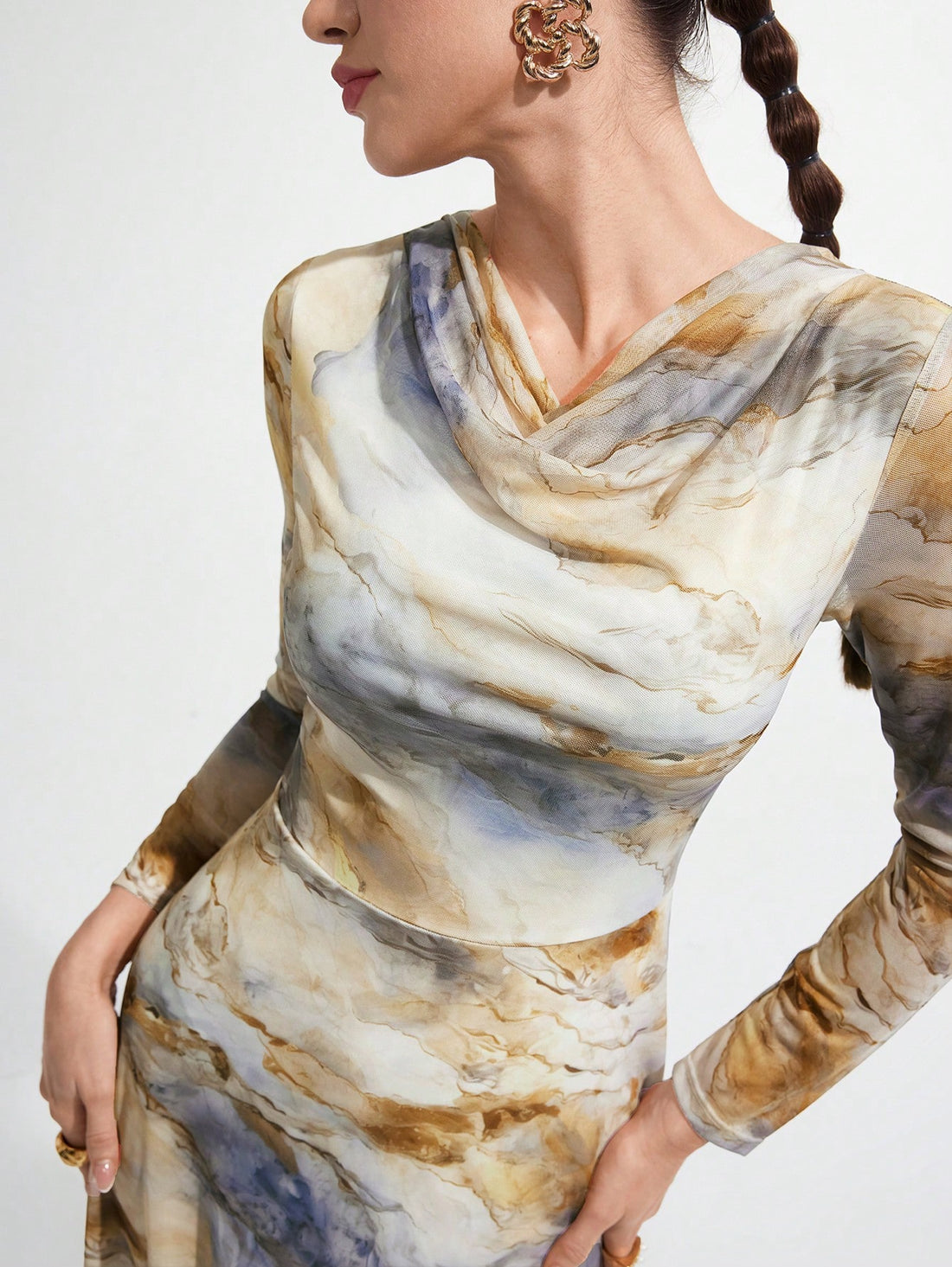 Be the belle of any event in this printed slim fit dress. Elevate your style with elegance and comfort, perfect for any occasion. Show off your unique fashion sense in this playful and versatile piece.