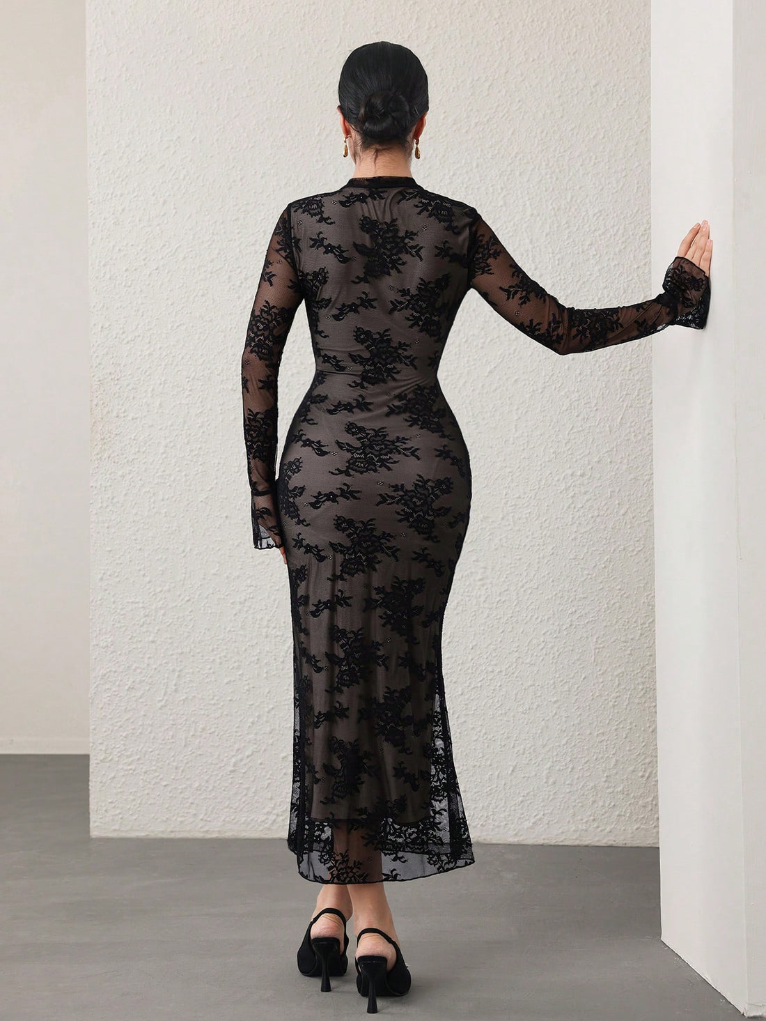 Get ready to turn heads in our Elegant Lace Crew Neck Mini Dress! With delicate lace details, ruffle sleeves, and a flirty fish tail hem, this dress is perfect for a sexy and sophisticated look. Slip into this dress and be the talk of the town!