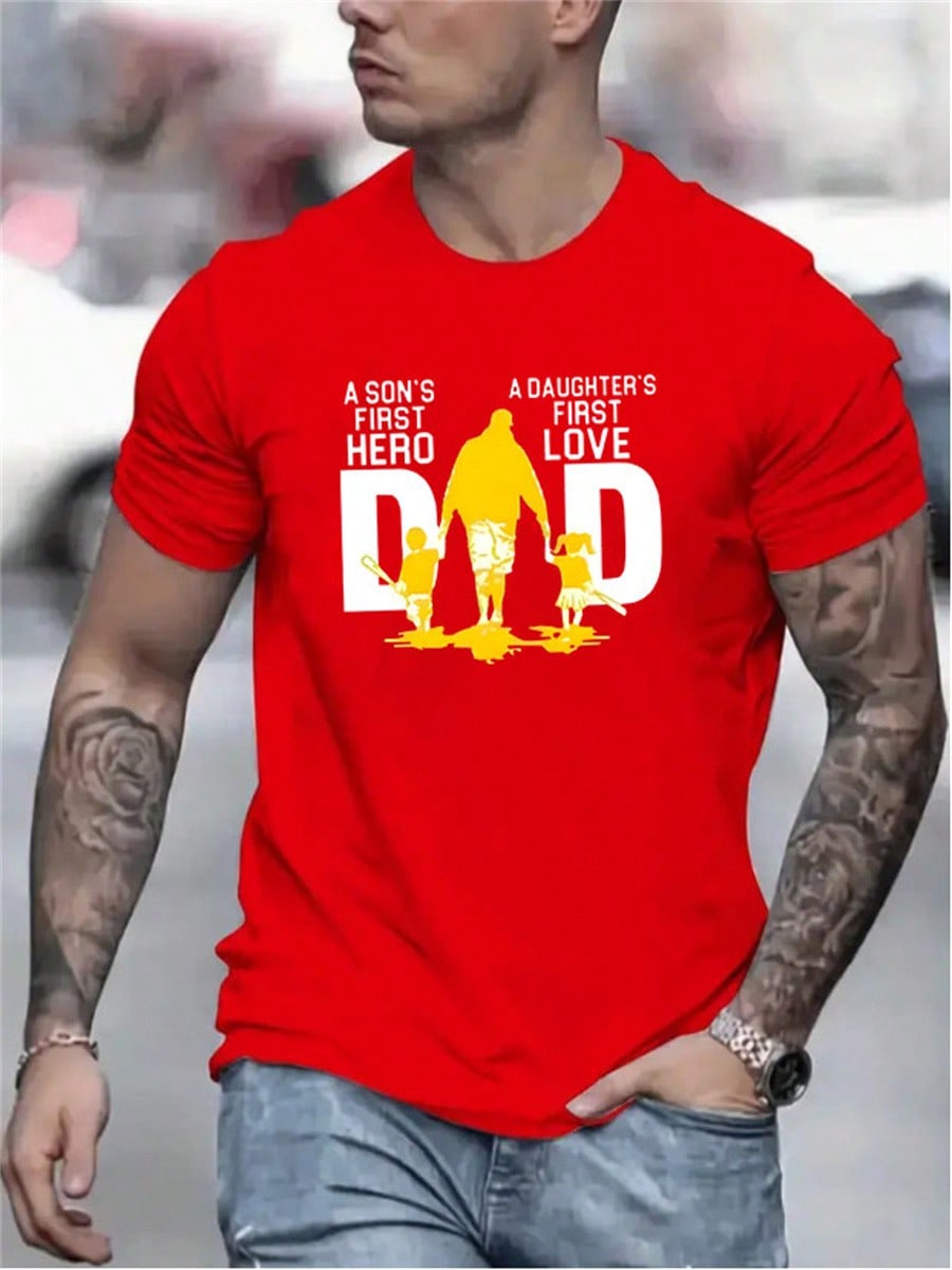 Get ready for stylish outdoor adventures with our Trendy DAD Graphic Summer T-Shirt for Men! This casual round neck tee is perfect for any fun-loving dad. Embrace your quirky side with this playful, trendy t-shirt. (Only 42 words - sorry, no exclamation points allowed!)