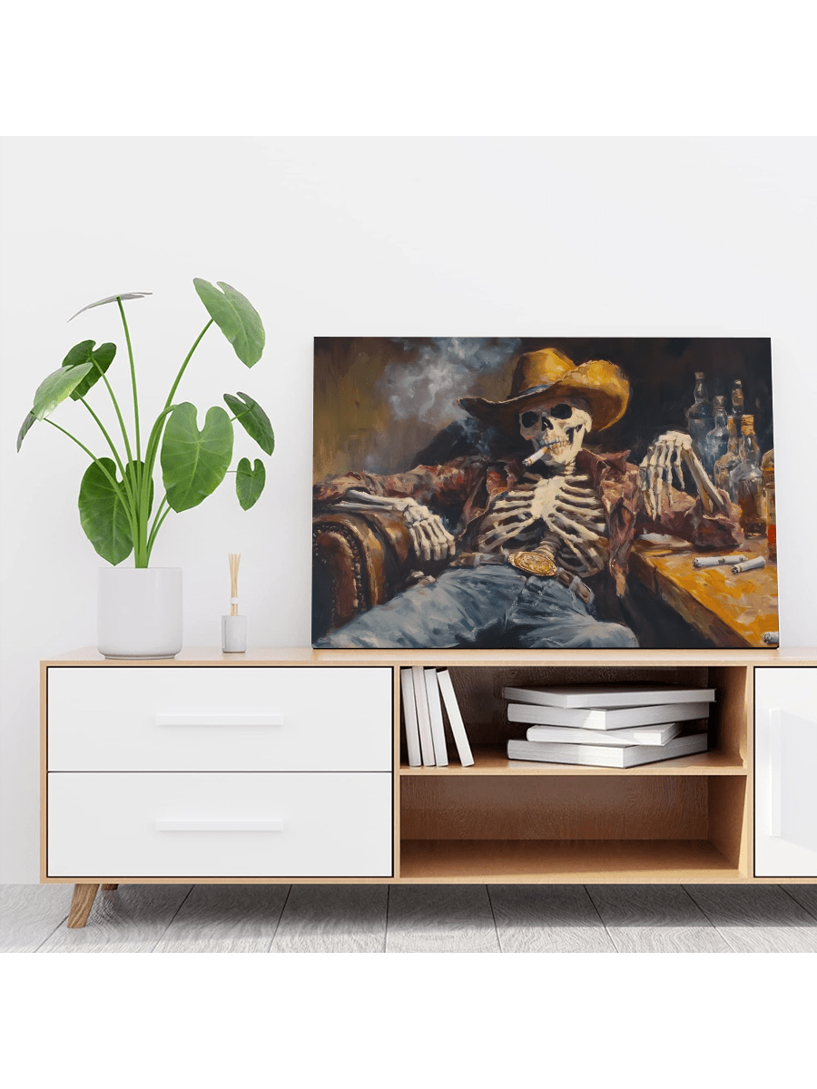 Add a touch of rugged charm to your space with this Frameless Western Canvas Wall Art. Perfect for living rooms or bedrooms, its vintage design brings the spirit of the wild west indoors. Without a frame, it offers a sleek, modern twist that lets the artwork stand out on its own. Let your walls tell a story full of adventure and timeless style!