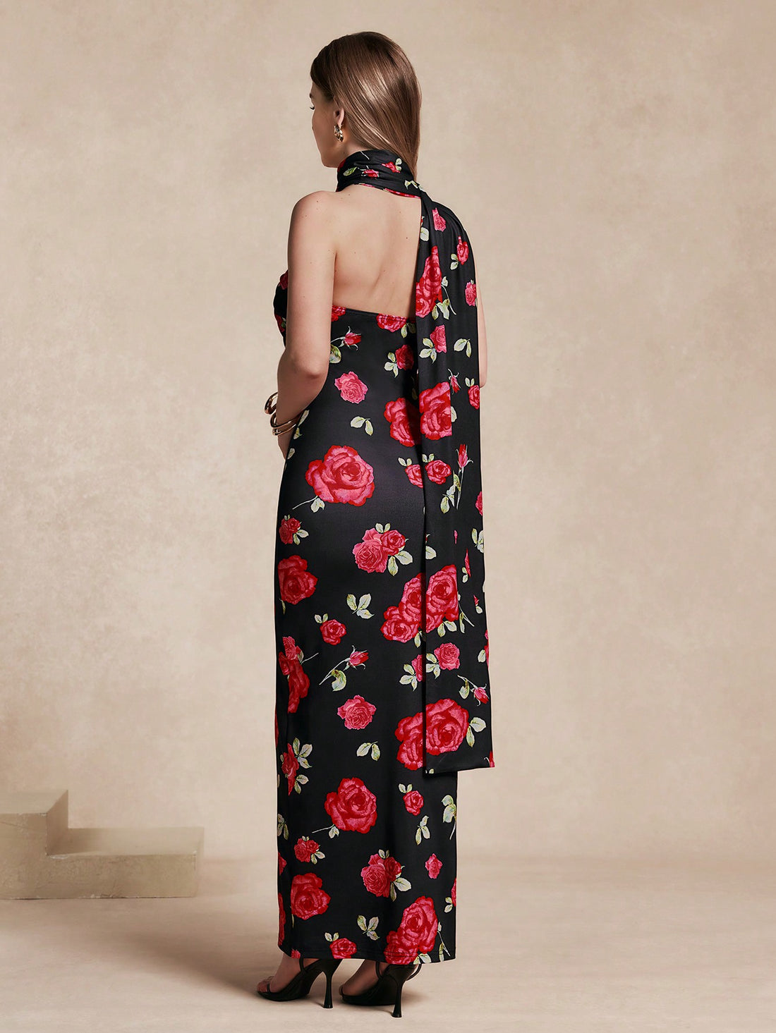 "Get ready to bloom in style with our Elegant Rose Flower Design Dress! This sophisticated floral fashion will add a touch of elegance to your wardrobe. The beautiful rose design will make you stand out in any crowd. Perfect for any occasion.