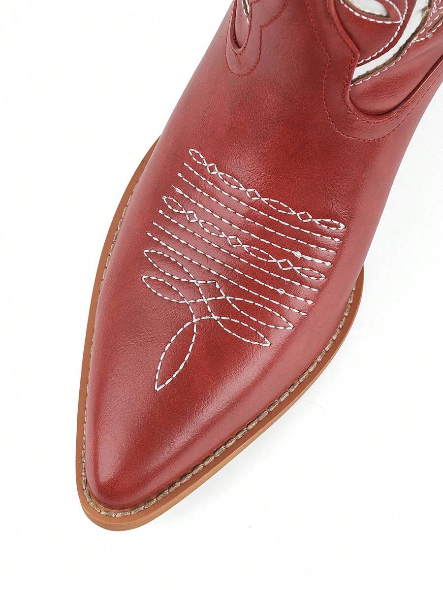 Step into style with these knee-high cowboy boots designed just for women who love a little flair. Featuring chunky heels for confident strides and intricate foliage embroidery, these boots blend classic cowgirl charm with a fresh, playful twist. Perfect for turning heads at any event or adding a bold touch to your everyday look.