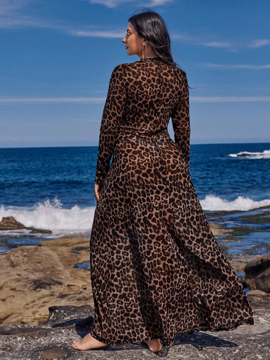 Get ready to roar in style with our Chic and Bold: Plus Size Fashionable Leopard Print Fitted Dress! This fierce dress not only showcases your curves with its fitted silhouette, but also adds a touch of wildness to your wardrobe. Stand out from the crowd and embrace your inner fashion predator with this must-have piece.