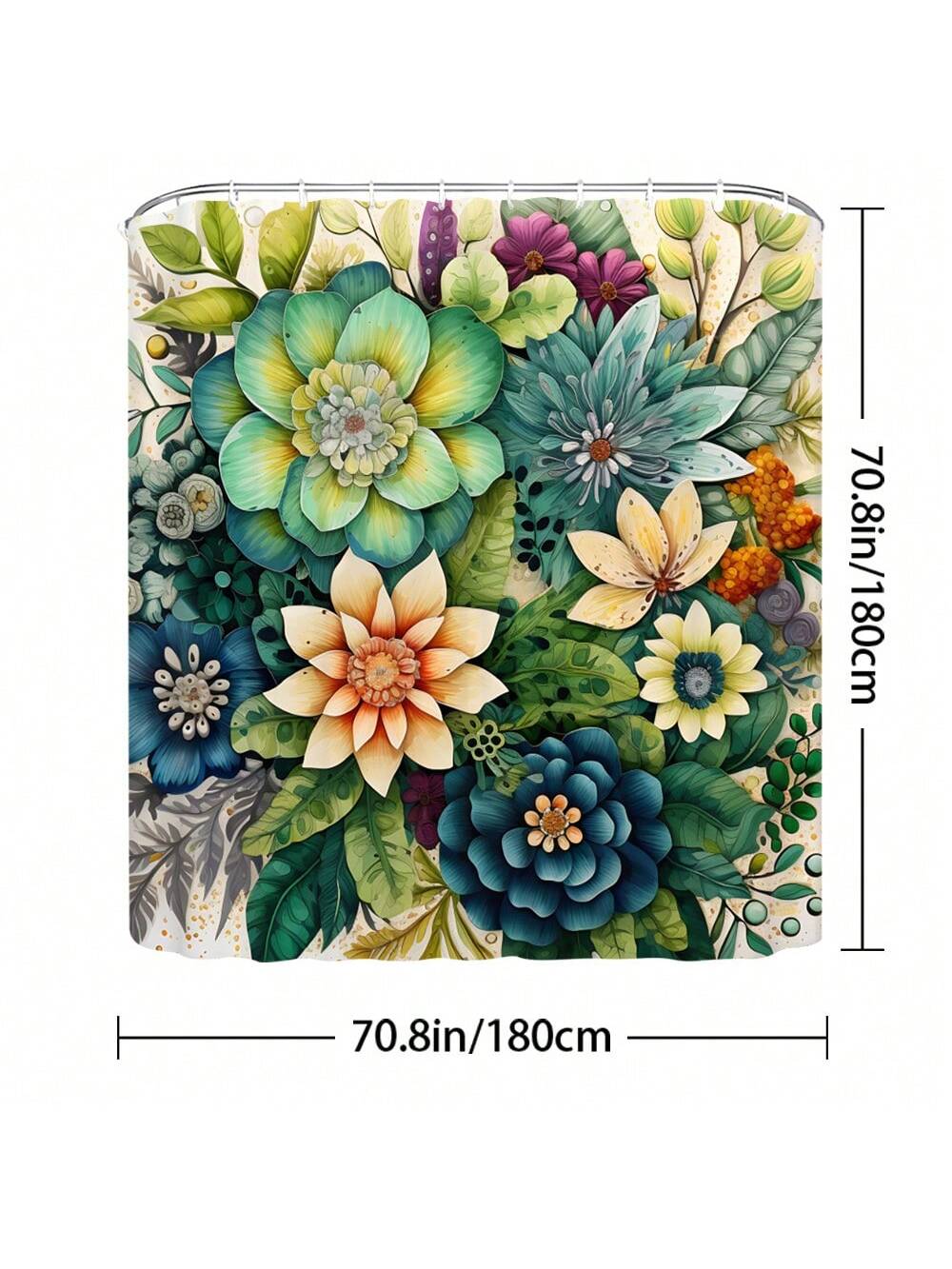 Transform your bathroom into a romantic oasis with our Charming Spring Flower Shower Curtain. Adorned with an elegant garden landscape of colorful flowers, delicate butterflies, and lush green plants, this curtain will bring a touch of nature's beauty into your space. Perfect for a whimsical and charming bathroom decor.
