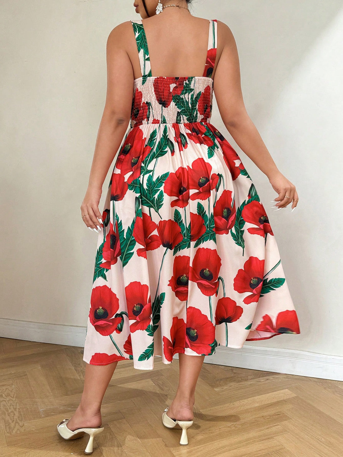 Step into sunshine with this Plus Size Apricot Floral Long Strap Dress, designed to brighten your spring and summer days. Its delicate floral pattern and flowing silhouette offer a breezy, flattering fit that’s perfect for Valentine’s Day or any occasion that calls for a touch of charm. Embrace comfort and style with straps that stay put while you dance through warm evenings or casual outings. This dress is your go-to for effortless elegance and playful vibes all season long.