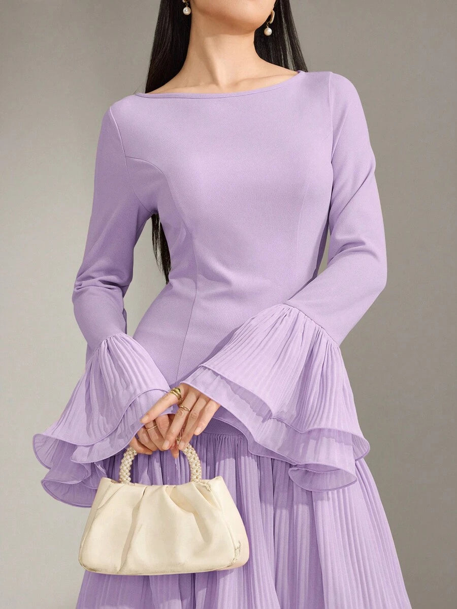 Effortlessly chic and oh-so-comfortable, this solid color casual dress is your new go-to for everyday style. The long sleeves and round neckline offer a timeless silhouette, while the pleated design adds a playful touch of movement and dimension. Perfect for casual outings, work, or relaxed weekends—just slip it on and feel fabulous. Available in versatile solid colors that pair with everything in your closet.