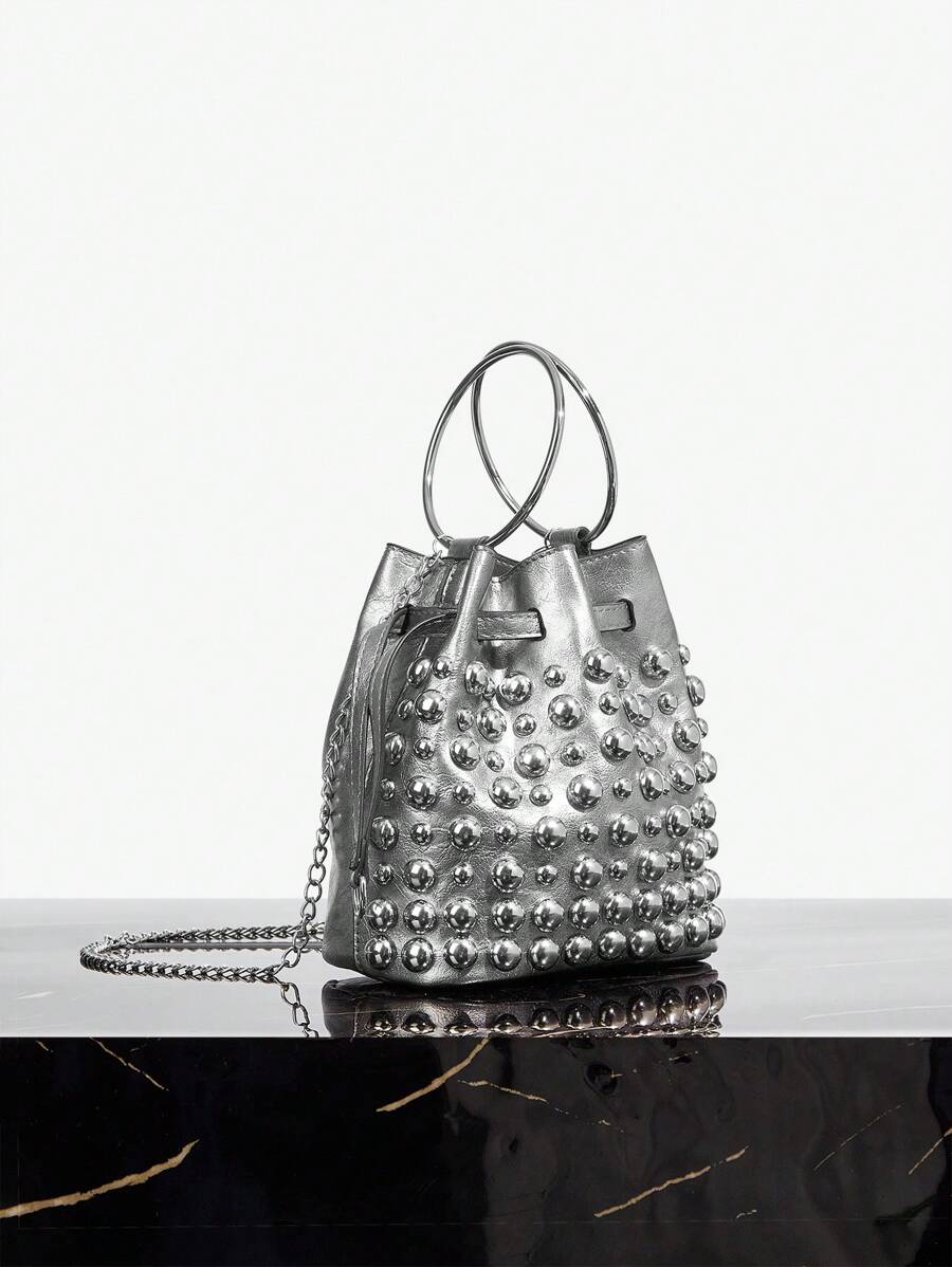 Back view of fashionable ladies' top handle hobo bag - elegant and versatile shoulder bag for any occasion with hobo silhouette, top handle for daily use
