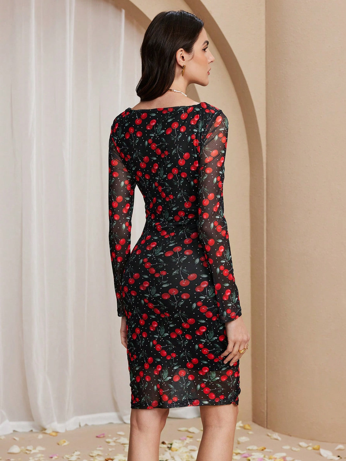 Get ready to be the most stylish cherry on top with our Elegant Women's Cherry Pattern Dress! This chic and stylish fashion choice will have you turning heads with its bold pattern and elegant design. Make a statement and stand out from the crowd with this must-have dress.