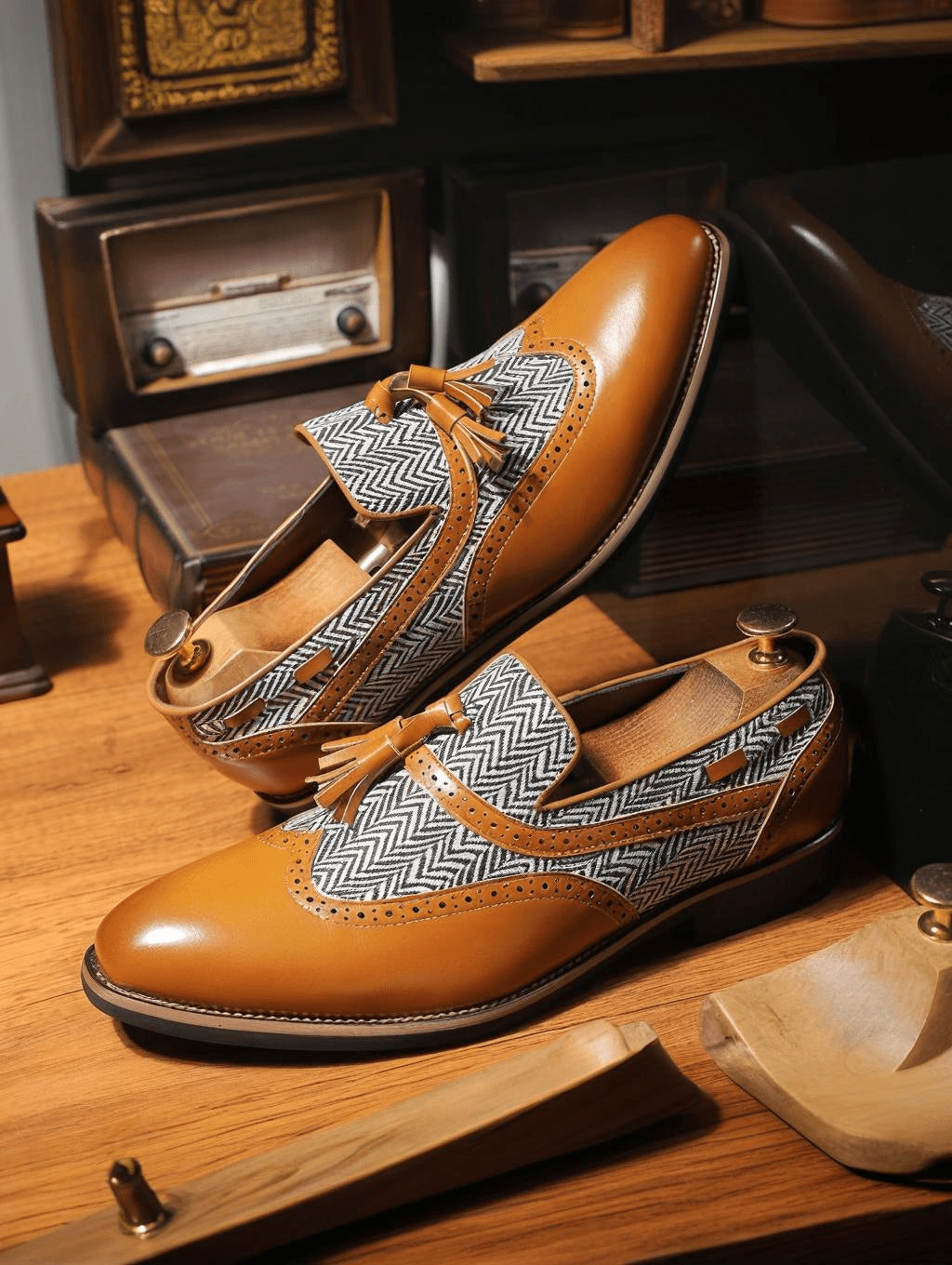 Step into style and comfort with our Vintage Plus Size Men's Color Block Tassel Loafers! These snazzy shoes aren't just eye-catching fashion statements—they're your feet's new best friends. With non-slip soles that keep you steady during office marathons and weekend adventures, these tasseled treasures offer both old-school charm and modern comfort. Who says you can't strut through meetings and strolls with equal pizzazz?