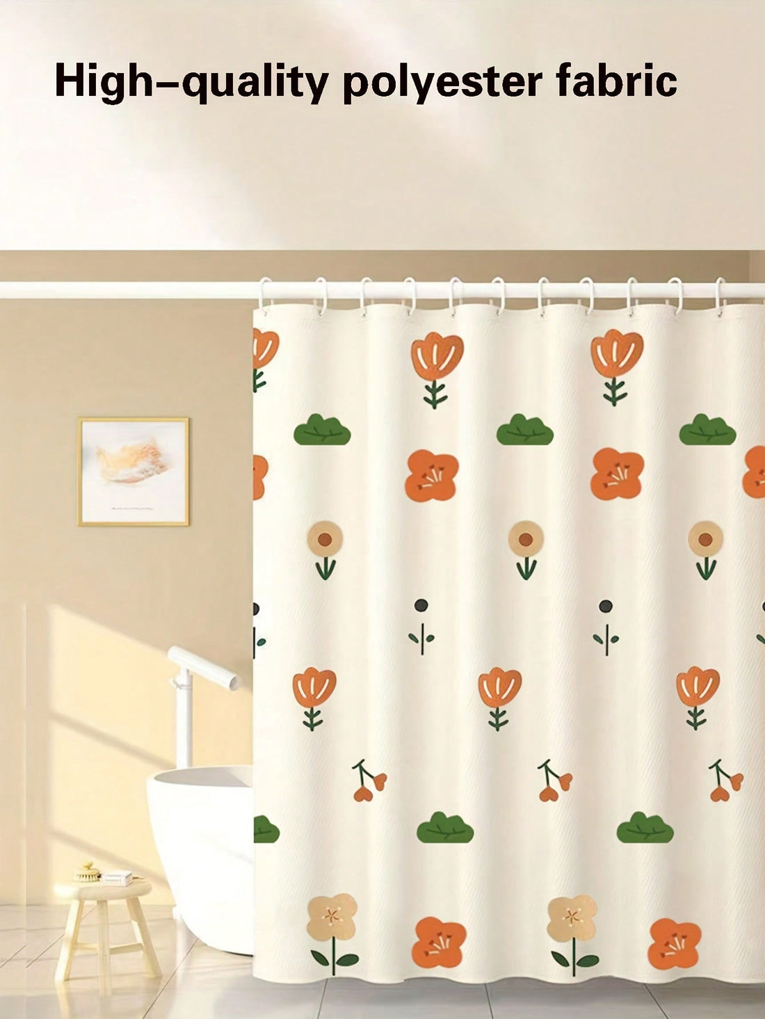 Shower in style with our Vibrant Floral Waterproof Shower Curtain - the perfect Mother's Day gift! Featuring a vibrant floral design, this curtain will add a pop of color to your bathroom. Made with waterproof material, it's both functional and beautiful. Treat yourself or give it as a gift to a special mom!