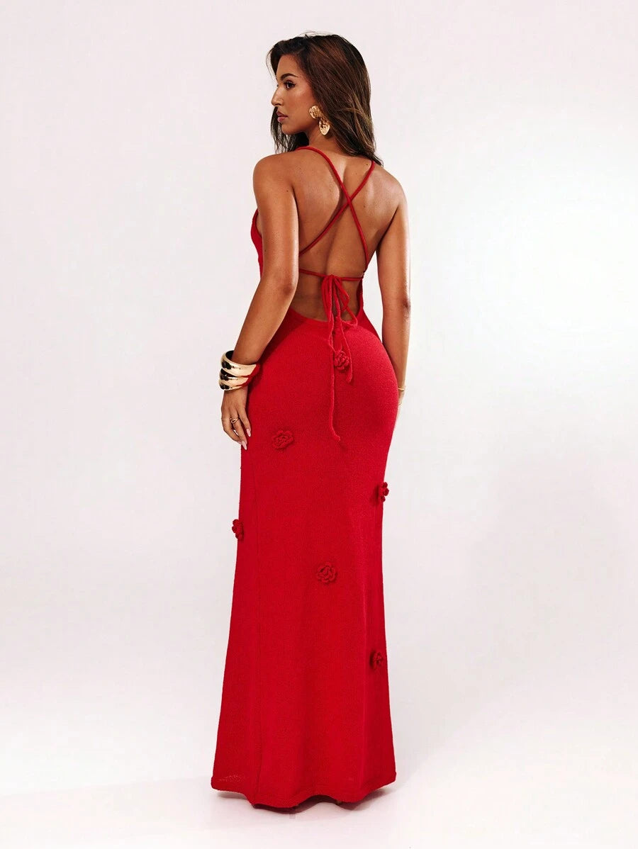 Exude Earthy Elegance in Our Brown 3D Floral Backless Maxi Dress!

Embrace a breathtaking blend of texture and sophistication with this stunning brown masterpiece. Designed for the woman who loves high-fashion details and a romantic silhouette, this dress brings a modern, tactile edge to classic evening wear.

Intricate 3D Floral Artistry: Adorned with delicate, handcrafted 3D floral appliqués, this dress offers a rich, multidimensional texture that captures the light and commands attention from every angle