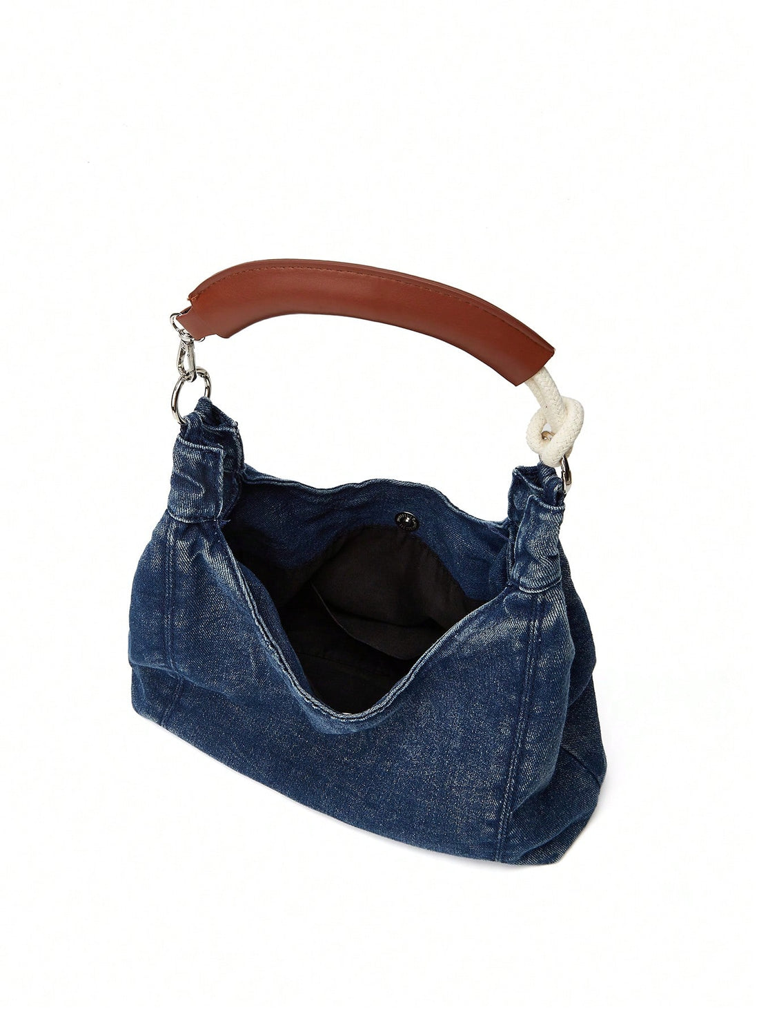 Elevate your everyday style with this playful denim-effect tote bag featuring a unique wooden handle that adds a touch of natural charm. Spacious and sturdy, it’s perfect for work essentials, date night must-haves, or simply all your daily favorites. Ready to turn heads and keep up with your busy life in style!