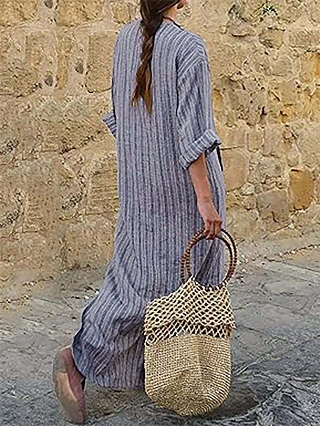 Unleash your inner fashionista with our Effortlessly Chic Loose Striped Dress! Perfect for those casual resort days, this dress combines style and comfort. The loose fit and striped design allow for effortless movement and a laid-back look. Get ready to turn heads and rock that resort life!