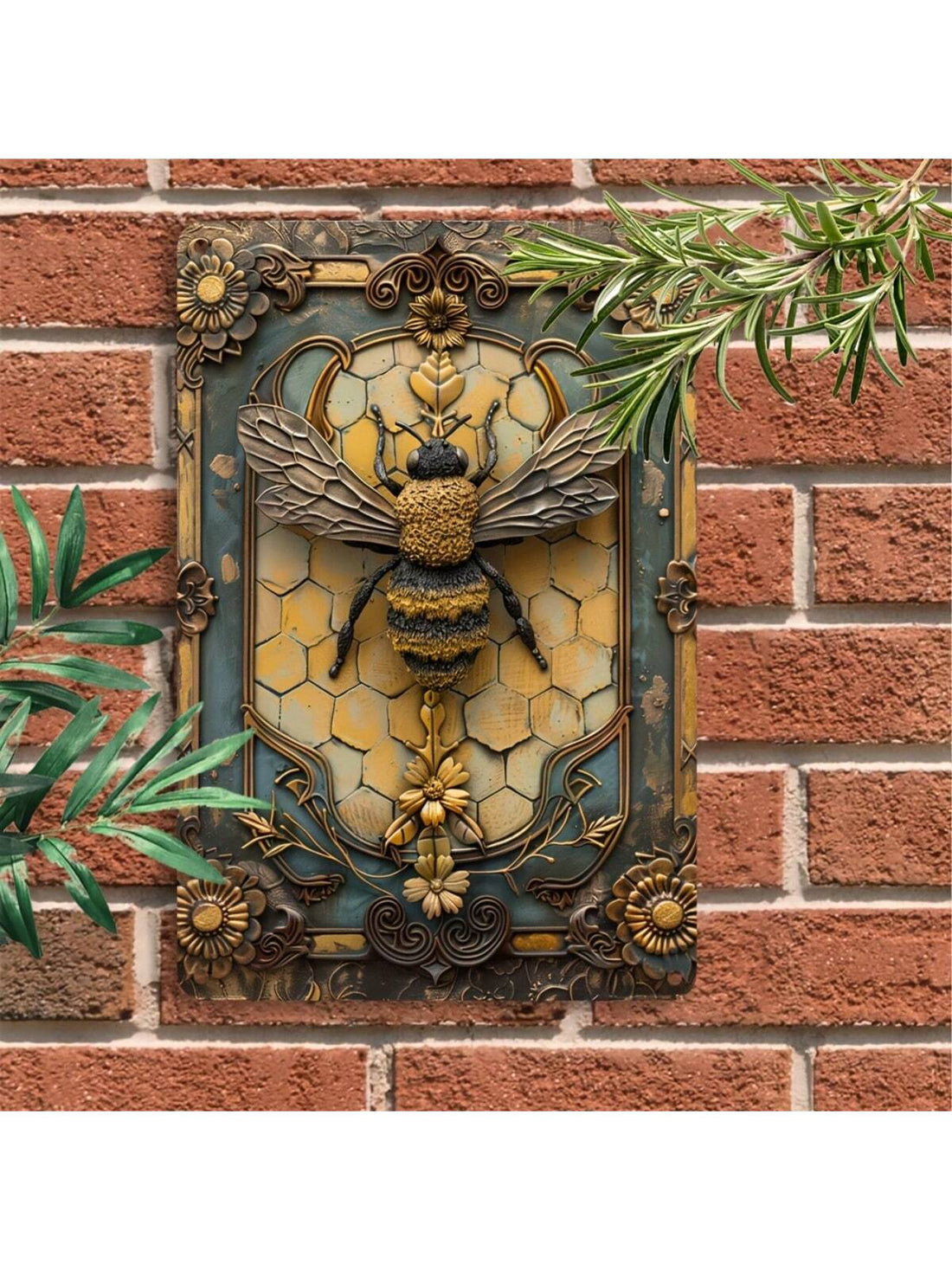 Transform your space into a charming, vintage paradise with our 2D metal bee sign. Perfect for any home, bar, or garage, this sign will add a touch of whimsy to any room. Buzz on over and bring some buzz into your decor!