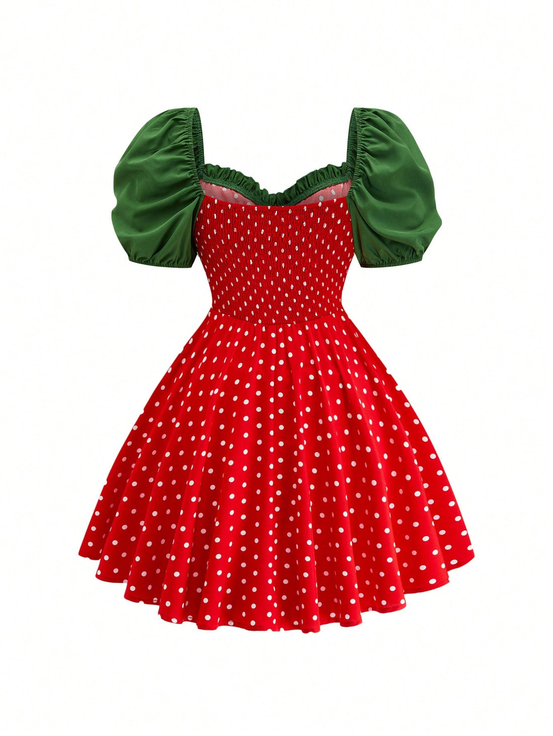 Embrace sunny days in this playful Plus Summer Mini Dress featuring charming heart-shaped puff sleeves. Its flirty silhouette and mini length make it perfect for turning heads while staying cool and comfortable. Ideal for casual outings or fun gatherings, this dress adds a cute and stylish touch to your summer wardrobe.