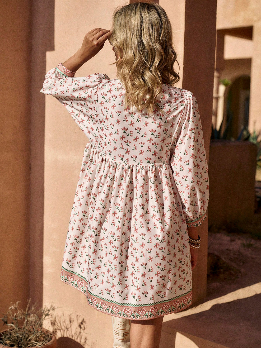 Effortlessly exude chic and breezy vibes in our Women's Woven Printed Summer Dress. Perfect for any holiday, this dress features a stylish print and lightweight fabric for a comfortable and fashionable look. Embrace the easy, carefree style with this dress - perfect for any adventure!