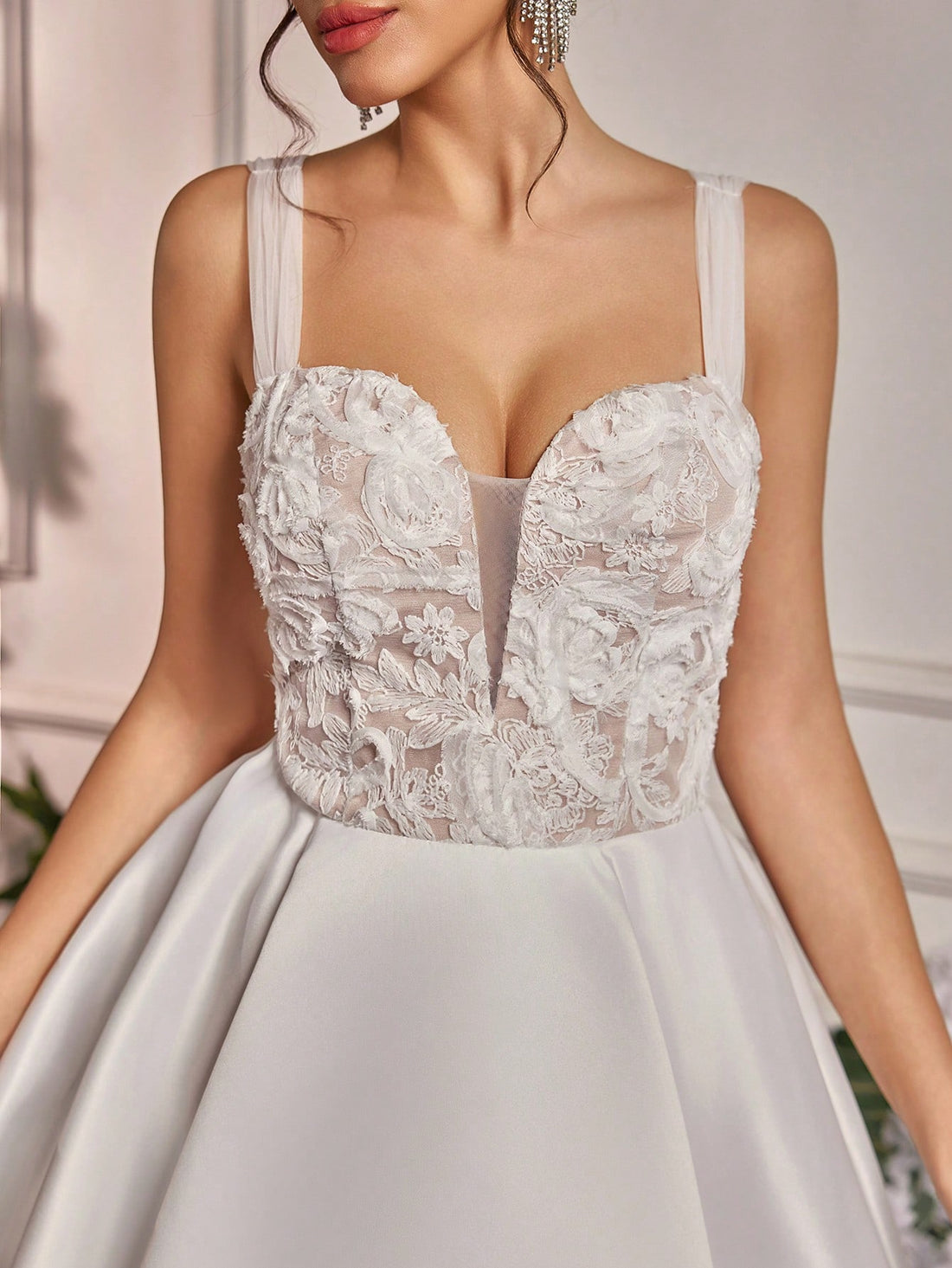 Step into the spotlight with this Elegant White Lace Satin Dress, featuring a daring deep V-neck that’s perfect for weddings, bachelorette parties, and festivals. The delicate lace and smooth satin blend to create a look that’s both flirty and sophisticated, making every moment feel like a celebration. Whether you’re dancing the night away or stealing the show, this dress brings playful charm and timeless elegance together effortlessly.