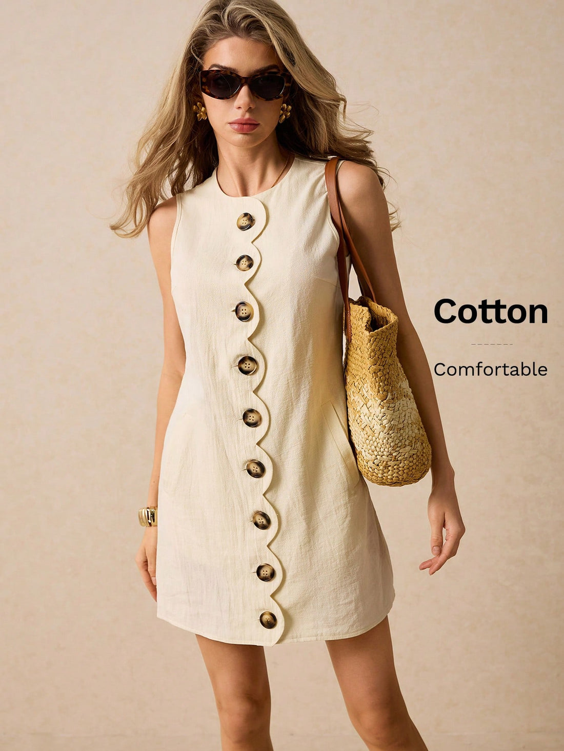 Get ready to turn heads with our Chic Scalloped A-Line Mini Dress - the perfect addition to your summer wardrobe! Its playful design and flattering A-line silhouette make it ideal for any summer outing or everyday style. Stay stylish and comfortable all season long - grab yours today!